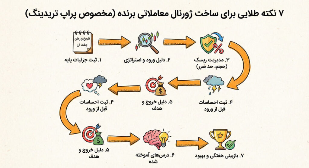 ۷ نکته طلایی برای ساخت ژورنال معاملاتی برنده
