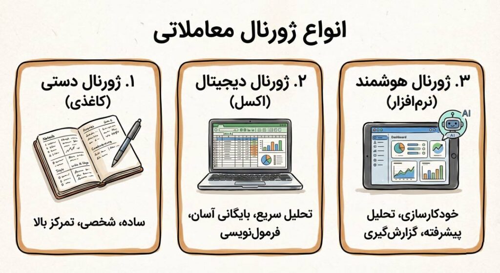 انواع ژورنال معاملاتی