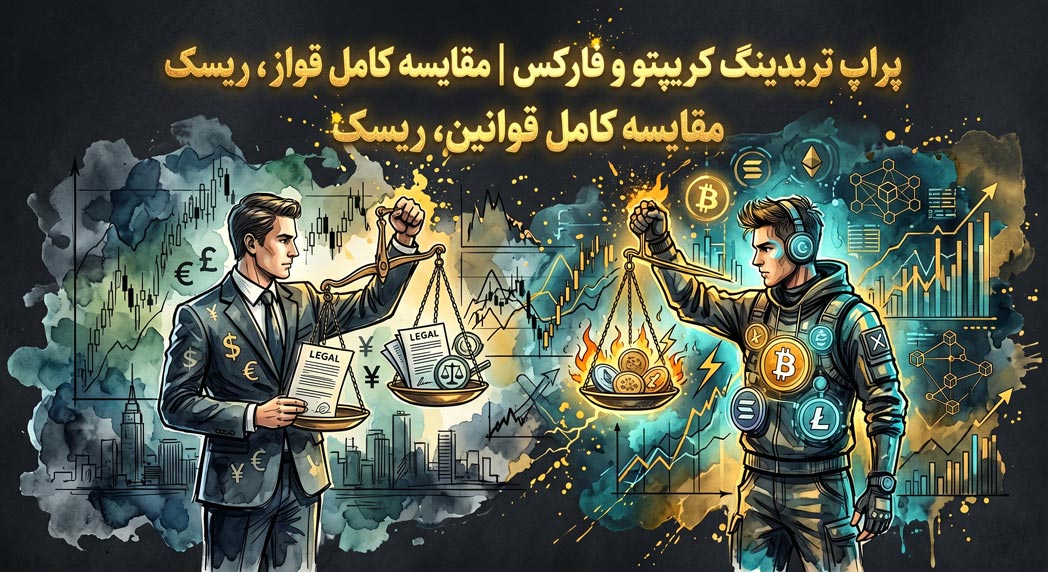 پراپ تریدینگ کریپتو و فارکس | مقایسه کامل قوانین، ریسک