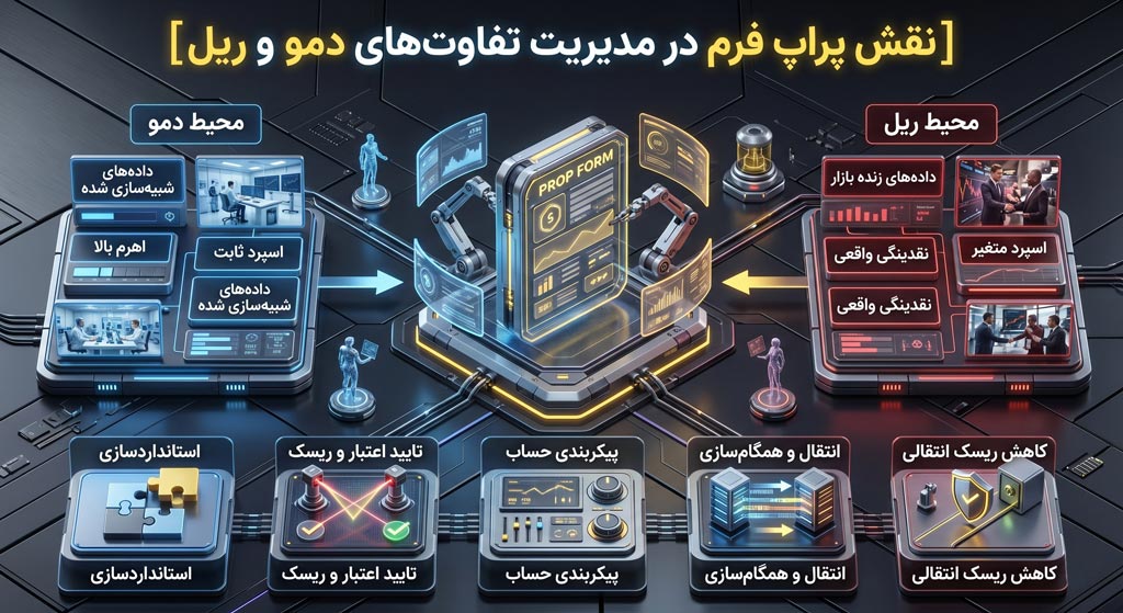 نقش پراپ فرم در ارائه حساب های دمو و ریل