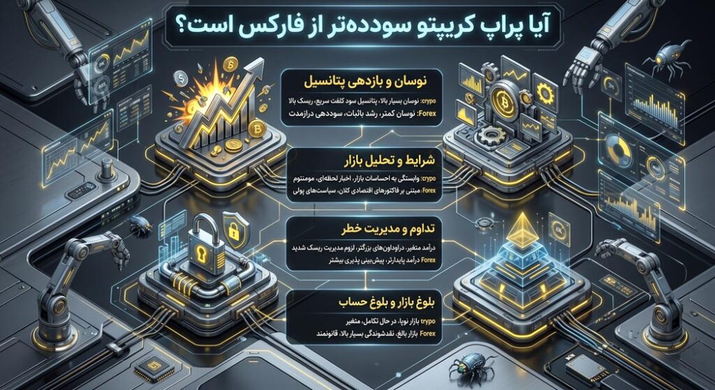 آیا پراپ کریپتو سوددهتر از فارکس است؟